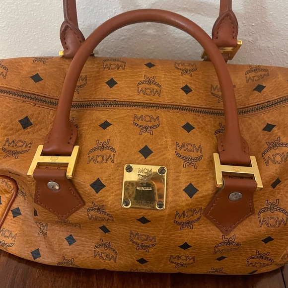 MCM Cognac Visetos Satchel - Picture 2 of 8